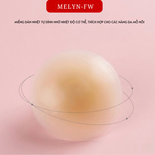 Combo 2 miếng dán ngực nhiệt tự thân silicon MELYN-FW không dùng keo, dán ti siêu dính bảo vệ nhũ hoa DT02
