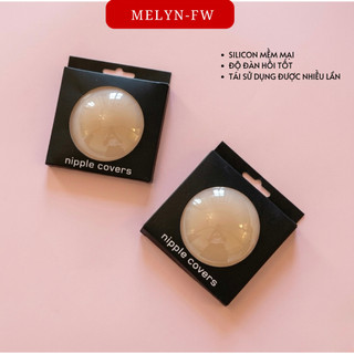 Combo 2 miếng dán ngực nhiệt tự thân silicon MELYN-FW không dùng keo, dán ti siêu dính bảo vệ nhũ hoa DT02