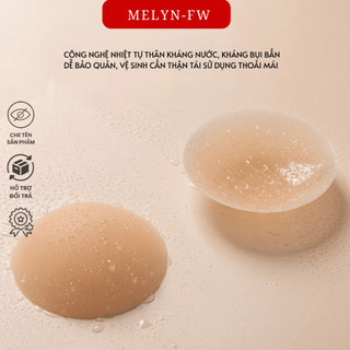Combo 2 miếng dán ngực nhiệt tự thân silicon MELYN-FW không dùng keo, dán ti siêu dính bảo vệ nhũ hoa DT02