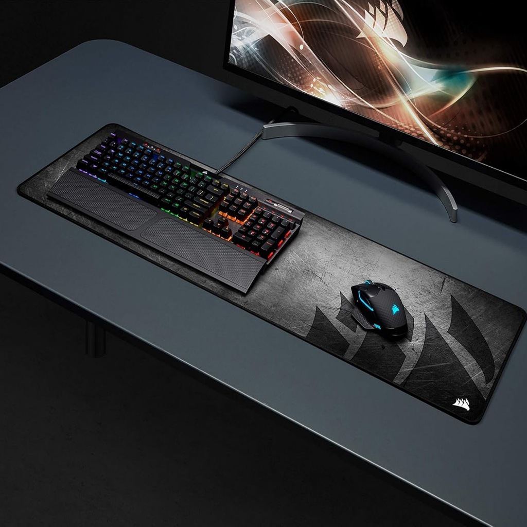 Bàn Di Chuột Corsair Size Lớn 40x45cm Dày 4mm – Tấm Lót Chuột Gaming Bo Viền Chống Trượt,Cho Game Và Văn Phòng