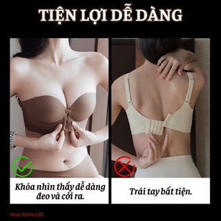Áo lót nâng ngực MELYN-FW, áo ngực cài trước mút dày 4cm, không gọng , đai bản to che mỡ thừa, tặng kèm dây vai A946