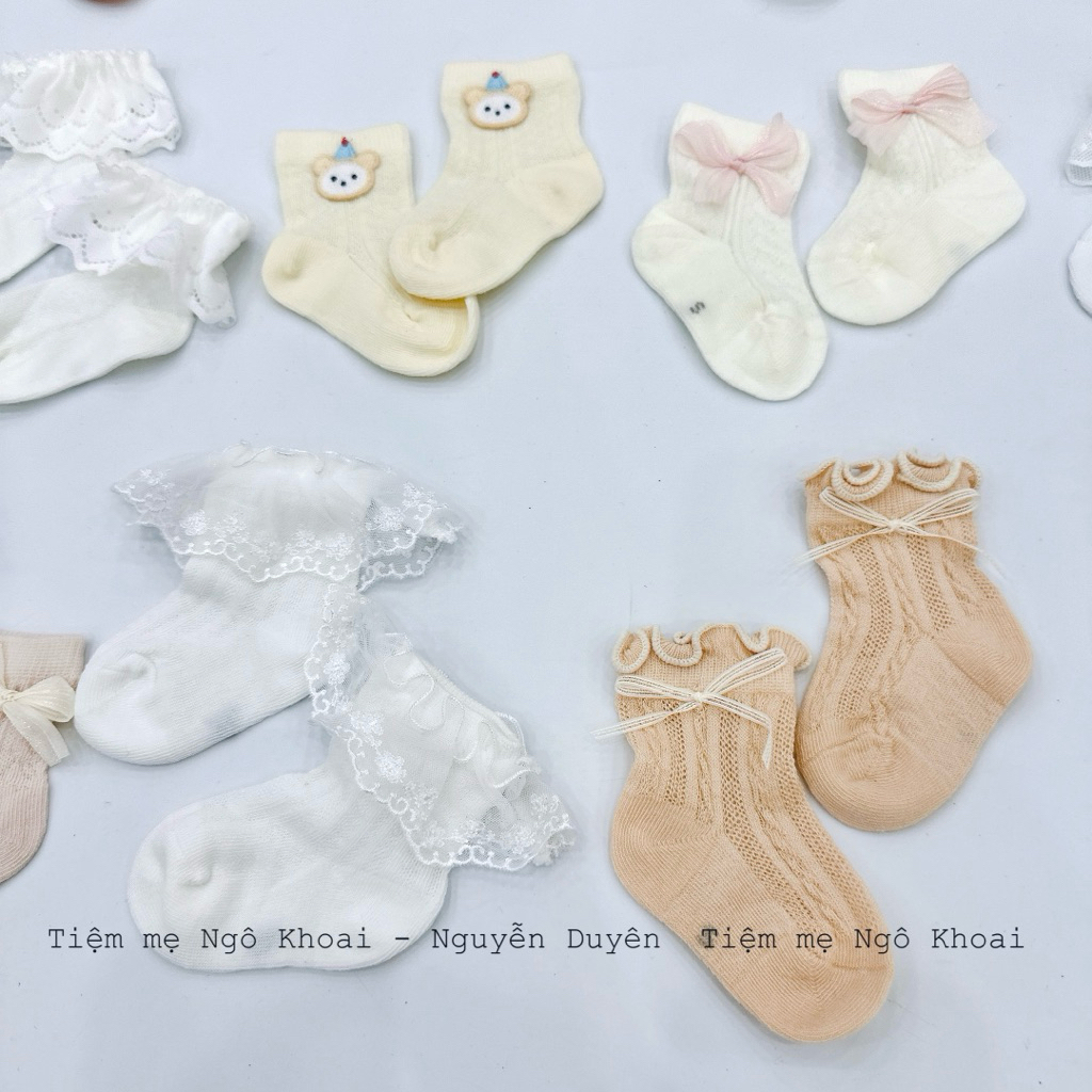 [MD238] 7-11cm Tất lưới thông hơi xinh xắn mát mẻ cho bé yêu