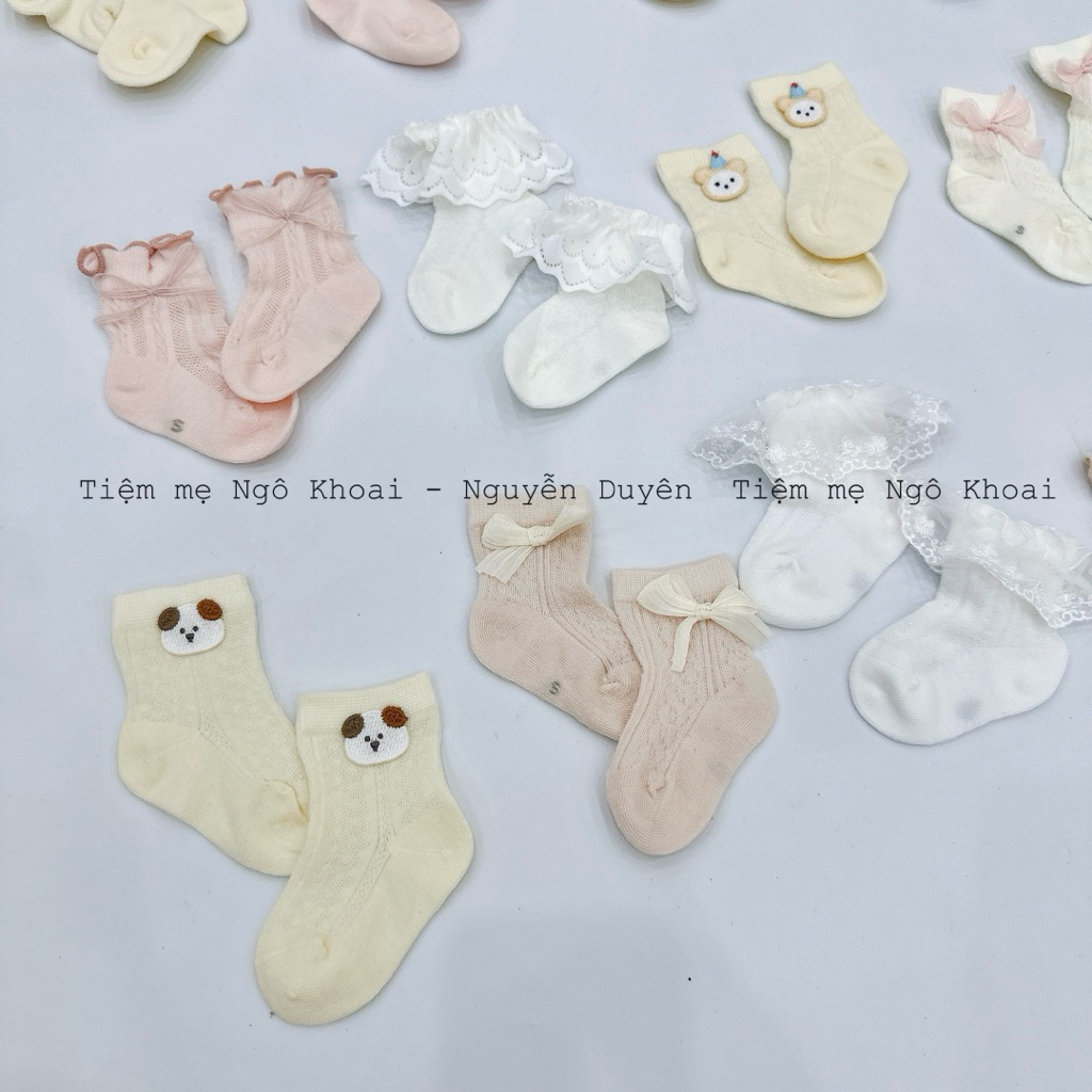 [MD238] 7-11cm Tất lưới thông hơi xinh xắn mát mẻ cho bé yêu