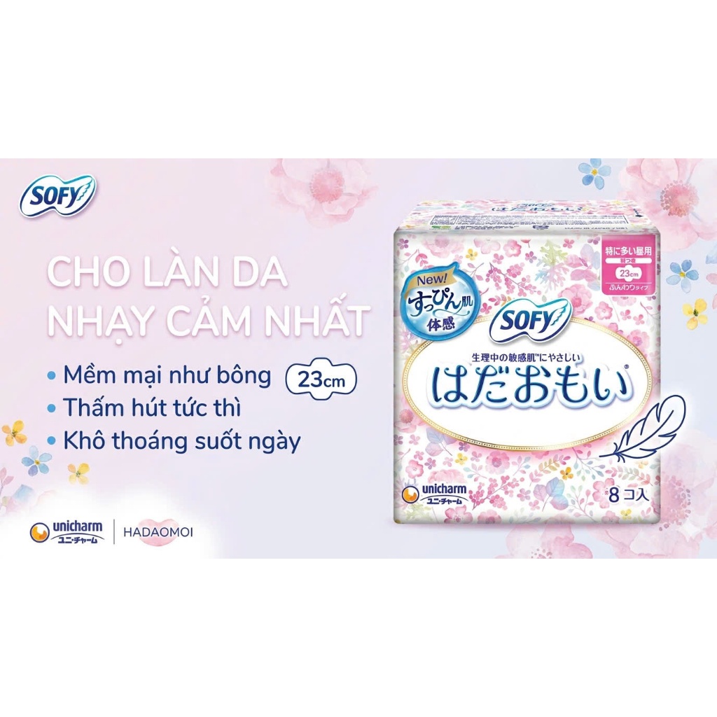 Băng Vệ Sinh Sofy Hadaomoi Nhật Bản (23cm) – Nâng Niu Làn Da Nhạy Cảm-NPP Tường Nghi