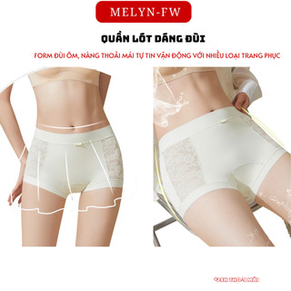 Combo 2 quần lót đùi nữ boxer su lạnh MELYN-FW không viền kháng khuẩn cạp vừa băng lụa không đường may không hằn