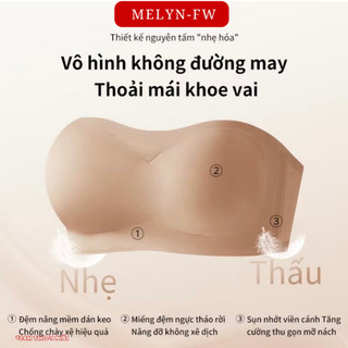 Áo lót nữ áo bra nữ MELYN-FW áo không dây nâng vòng 1 không gọng có mút đệm gom quả chống su quây chống tụt Q126