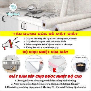 Cuộn 10M Decal tráng nhôm dán tường, dán bếp giả vân đá 3D khổ rộng 60cm mã QD028