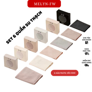 Set 6 quần lót nữ su thạch băng lụa MELYN-FW kháng khuẩn tàng hình trong hộp không đường may, nàng được chọn màu VST06