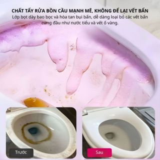 Homee.cok Xịt Tẩy Bồn Cầu 500ml Tạo Bọt - Tẩy Ố Vàng Toilet, Cặn Canxi, Cặn Vôi, Khử Mùi Nhà Vệ Sinh, Không Cần Cọ
