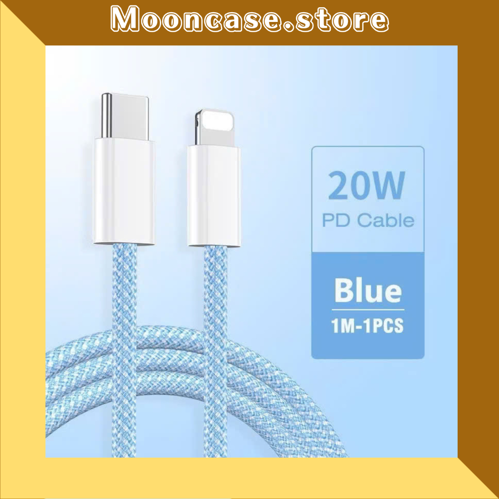 Cáp Sạc Nhanh Chính Hãng 20W Bọc Dù Tốc Độ Cao Dành Cho ip 6 7 8 X Xsmax 11 12 13 14 15 16 Pro Promax Plus