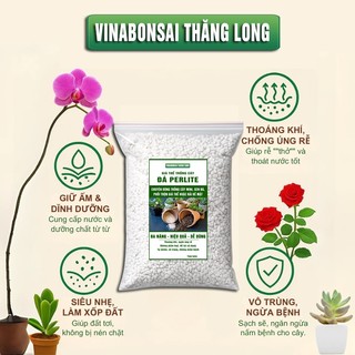 Đá Perlite Trân Châu - Túi 3.5 Lít (Túi 20x30cm) - Dùng Trồng hoặc Trộn Giá Thể, Thoát Nước Tốt, Tăng Độ Thoáng Cho Rễ