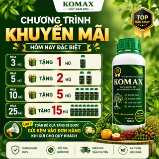 KOMAX Kích Rễ Mạnh, Kích Đọt Nhanh, Phục Hồi Cây, Xanh Cây Dày Lá, Phát Triển Khoẻ Bền (Chính Hãng)
