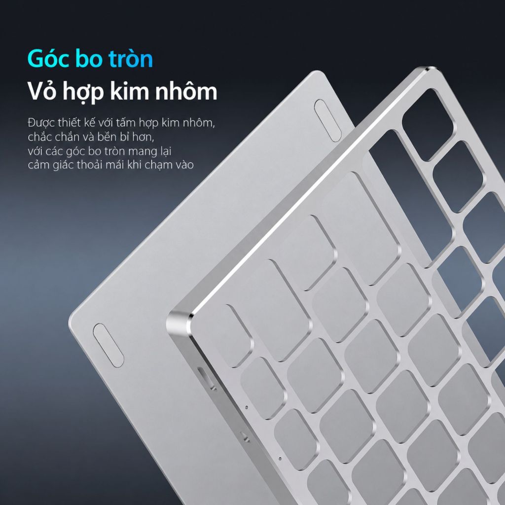 Bàn Phím Bluetooth DUX DUCIS K280-BT | Hợp Kim Nhôm Cao Cấp | Kết Nối 3 Thiết Bị | Phím Scissor Êm |