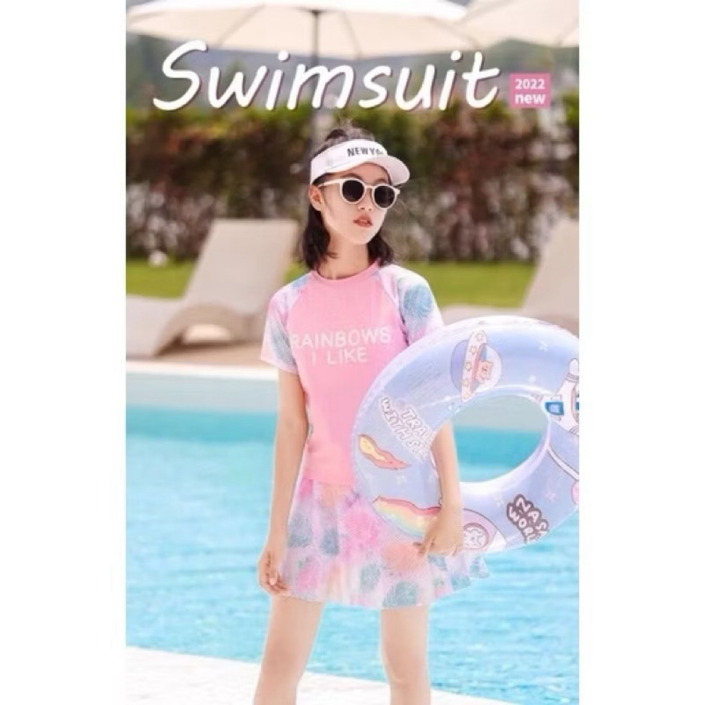 Đồ bơi cặp cho mẹ và bé chất đẹp sz 10-65kg, đồ bơi cho bé gái áo+chân váy có lot trong