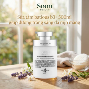 Sữa tắm batious b3+ 500ml giúp dưỡng trắng sáng da mịn màng - Soon Beauty