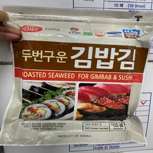 Rong Biển Cuộn Cơm Gimbap Sushi Manna Food Hàn Quốc Gói 100 Lá Bịch 230g Dai Ngon Không Rách