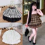 Sét áo 2 dây kẻ kèm bell đai mix váy bí bồng xoè sang chảnh cho bé gái