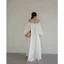 Đầm Linen Suông Dài Dáng Rộng Trễ Vai Cho Nữ Basic Hàn Quốc Sang Chảnh Mặc Đi Du Lịch, Đi Chơi