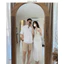 Set đồ đôi couple nam nữ Váy nữ body trắng ren hoa dáng dài Áo sơ mi nam đũi đi biển đi chơi LACUS COUPLE