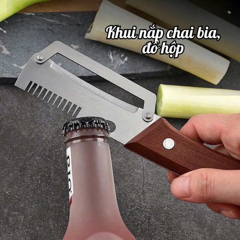 Bản Nâng Cấp Dao Nạo Củ Quả Cắt Sợi Hành Dao Bào Sợi, Gọt Vỏ, Mở Nắp Chai Đa Năng Lưỡi Thép Không Gỉ Sắc Bén DASEP