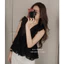 Áo kiểu nữ cổ V tay cánh tiên phối ren tầng cao cấp ,Áo babydoll voan tơ tầng bèo dáng xoè tiểu thư phù hợp cho mùa hè