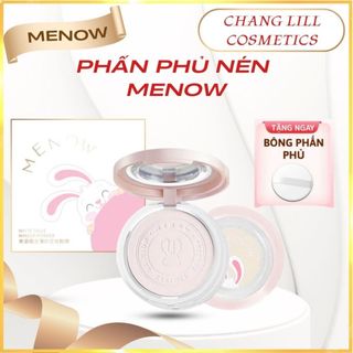 [TẶNG BÔNG PHẤN] Phấn Phủ Nén MENOW Rabbit Chống Nước Kiềm Dầu Tốt Rabbit Compact Powder 8g