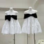 MIU.STUDIO • Váy babydoll trắng dáng xoè phối nơ nhung sang chảnh, Áo 2S cup ngực phối nơ bản to cao cấp (kèm ảnh thật)