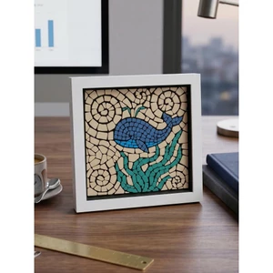 Tranh Mosaic Cá Voi Xan Nghệ Thuật – Tranh Decor Hiện Đại Treo Tường Phòng Khách, Trang Trí Nhà Đẹp, Quà Tặng Tinh Tế