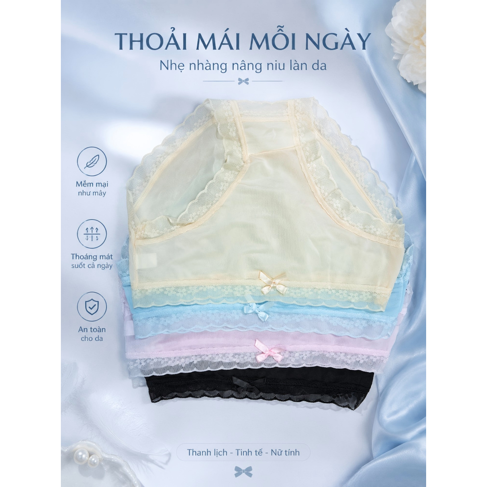 Quần lót nữ mùa hè bộ 4 cái hoặc 8 cái, mỏng liền mạch lụa, thoáng khí nhanh khô, ôm sát đường cong nữ