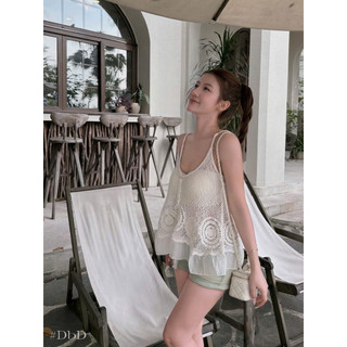 Áo Lưới 2 Dây Đan Hoạ Tiết Chuẩn Linh Hoàng