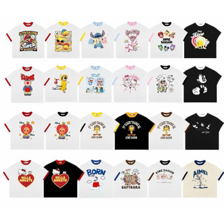 Áo Thun BoXy Mario cotton phối tay ngắn from mùa hè