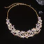 Bộ Trang Sức Zircon Sang Trọng Bông Tai Tiệc Cưới Đá Hồng Tím Sang Trọng
