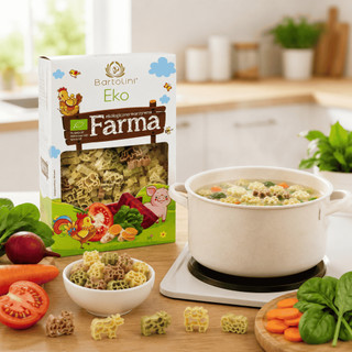 Mì nui rau củ hữu cơ cho bé hình động vật Bartolini 250g