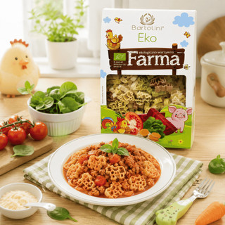 Mì nui rau củ hữu cơ cho bé hình động vật Bartolini 250g