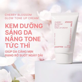 Kem Dưỡng Trắng Da Nâng Tone Tức Thì Innisfree Jeju Cherry Blossom Tone Up Cream