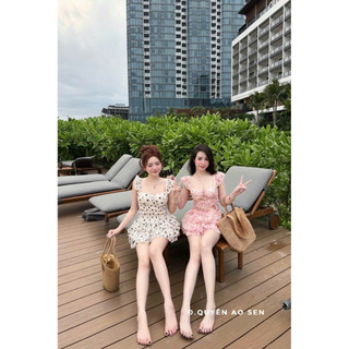 SET ÁO TƠ CHUN MIX CHÂN VÁY TẦNG HOẠ TIẾT HOT HIT