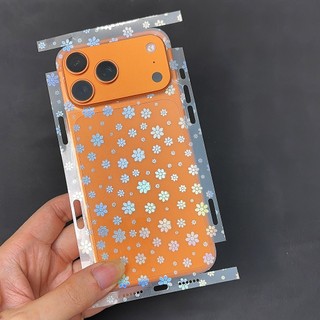 Miếng Dán Lưng Viền iPhone PPF Nhám Hình Hoa Mini – Từ iPhone 12 Đến 17 ProMax