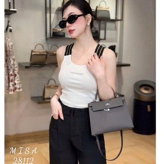 QCCC 28112 Áo ba lỗ W A G vai phối chun,lưng chéo mới về siêu chảnh(1size M)