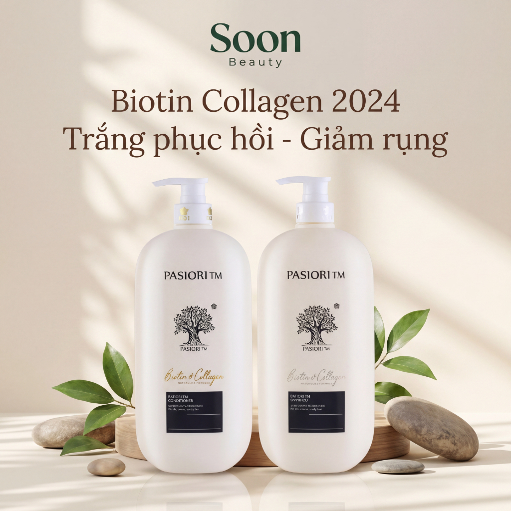 Cặp dầu gội xả biotin collagen voudioty trắng 500ml/1000ml, phục hồi hư tổn, dưỡng tóc chắc khỏe suôn mượt (2024)