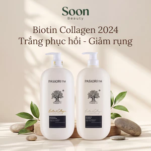 Cặp dầu gội xả biotin collagen voudioty trắng 500ml/1000ml, phục hồi hư tổn, dưỡng tóc chắc khỏe suôn mượt (2024)