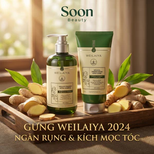 Dầu gội xả gừng weilaiya luxury 2024 ngăn rụng tóc, kích mọc tóc tự nhiên - Soon Beauty