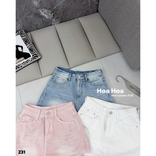 Quần Sooc Jean Giả Váy Cạp Cao Có Lót QCCC Cao Cấp