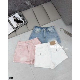 Quần Sooc Jean Giả Váy Cạp Cao Có Lót QCCC Cao Cấp