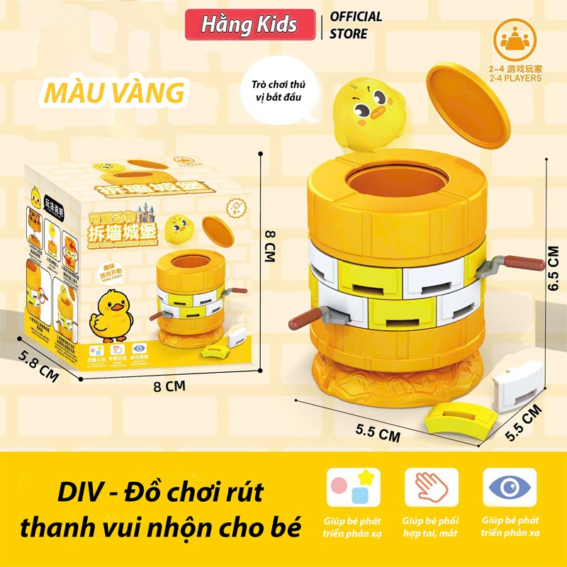 Thùng Gấu Thăng Bằng Mini – Đồ Chơi Rút Thanh Vui Nhộn Cho Bé