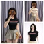 Áo Thun Babytee Phối Sọc Trắng Đỏ Dáng Thể Thao Ôm Body Siêu Xinh