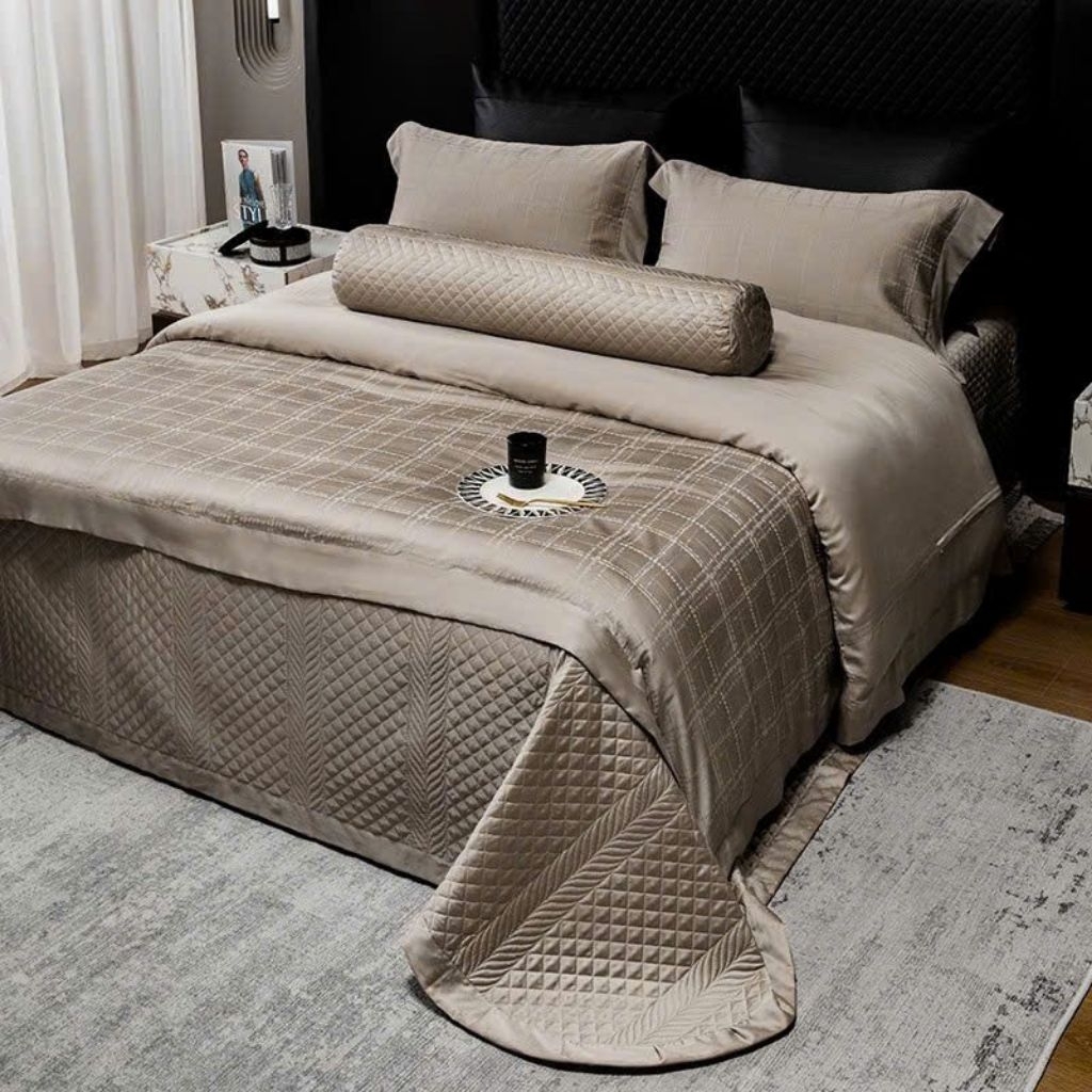 Set tencel 100s ga trần phủ vỏ chăn nét đến từng chi tiết ✨