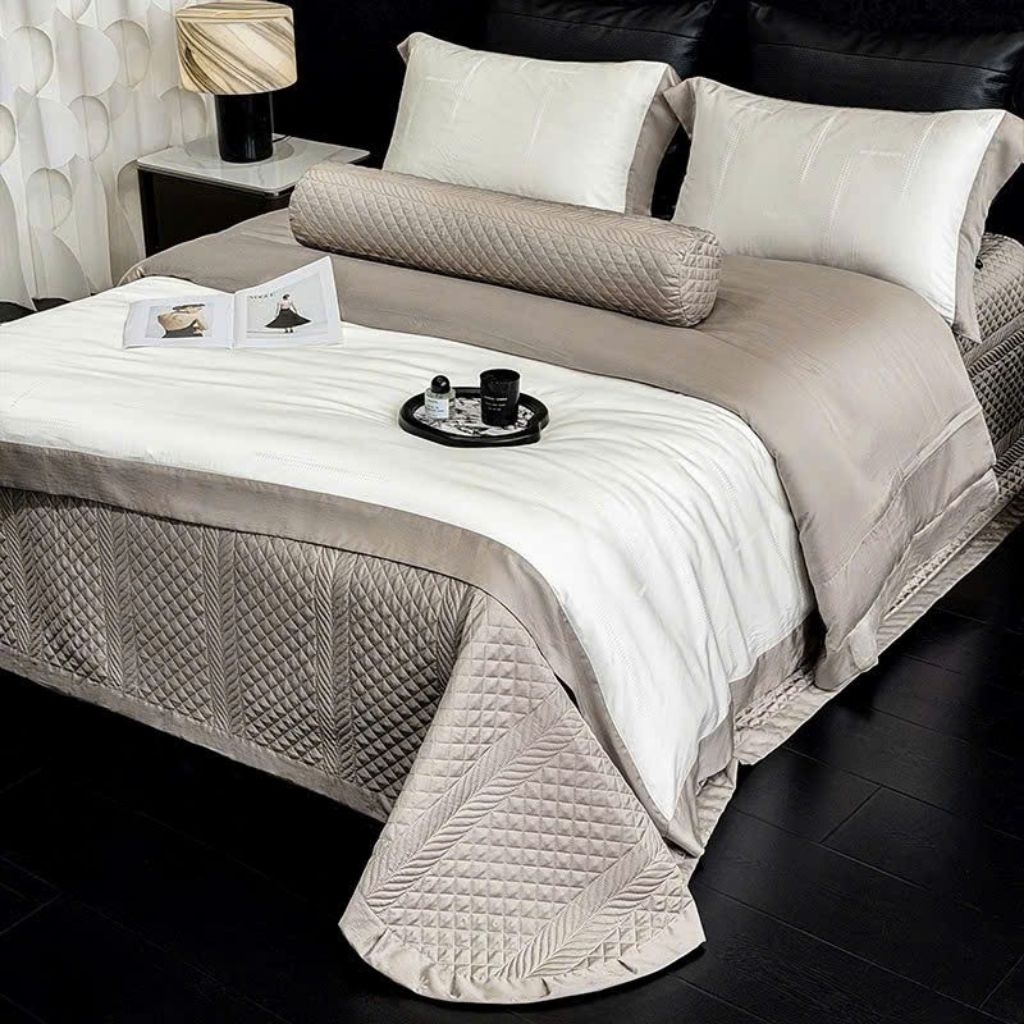 Set tencel 100s ga trần phủ vỏ chăn nét đến từng chi tiết ✨