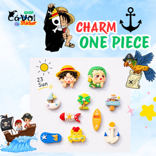 Set Charm One Piece Sunny Sea – Luffy Zoro mùa hè mix thuyền neo cá biển dép đảo hải tặc DIY Crocs ☀️🏴‍☠️🌊