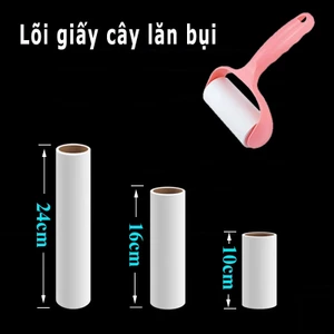 Combo-Cây lăn bụi 10cm 16cm 24cm lõi giấy dự phòng thay thế,làm sạch quần áo ga giường lông chó mèo】