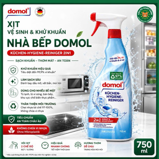 Xịt Vệ Sinh & Khử Khuẩn Nhà Bếp Domol Küchen Hygiene Reiniger 2in1 750ml Đức